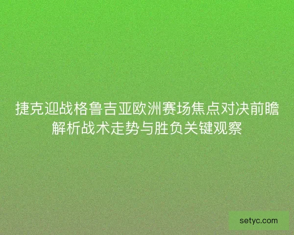 捷克迎战格鲁吉亚欧洲赛场焦点对决前瞻解析战术走势与胜负关键观察